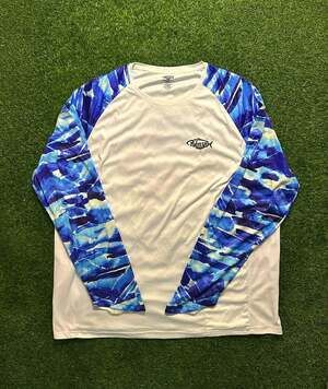Palmyth Performance Fishing Shirt XXXXL Long Sleeve American Flag Fish